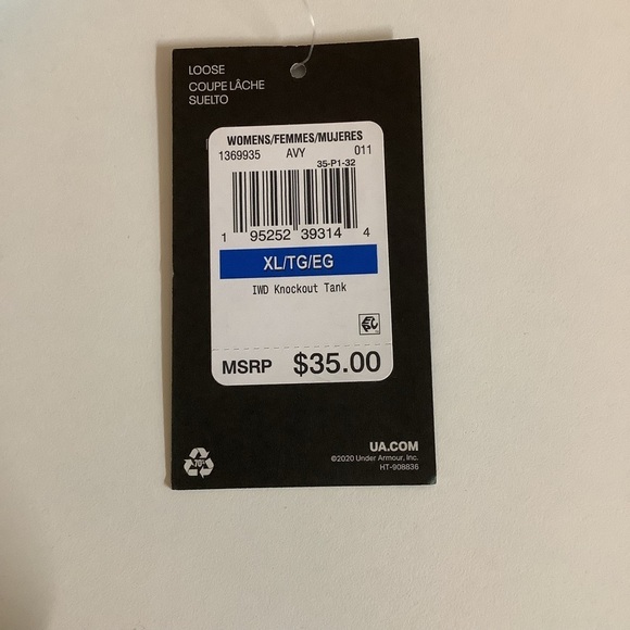 Under Armour Size XL Women's Light Gray Racer Back Tank Top. New With Tags - Picture 2 of 7